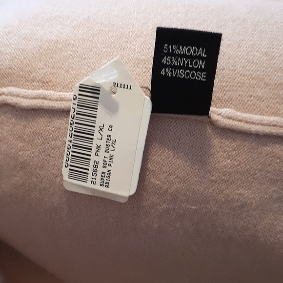 Pink Duster Cardigan /New - Picture 8 of 9